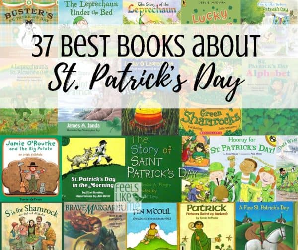 a collage of St Patrick\'s Day book covers
