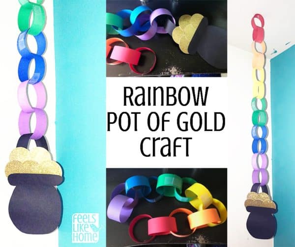 Rainbow & Pot of Gold Chain Necklace Craft - Crafty Morning