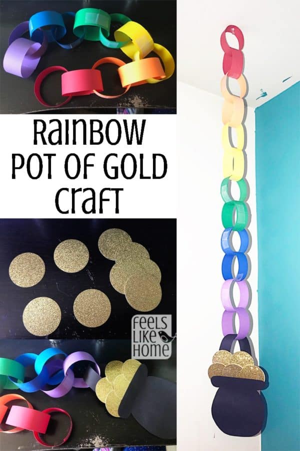 Rainbow pot of gold craft