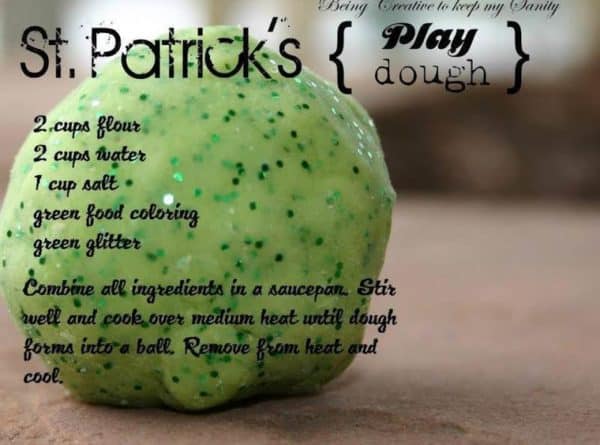 St Patrick's Day play dough