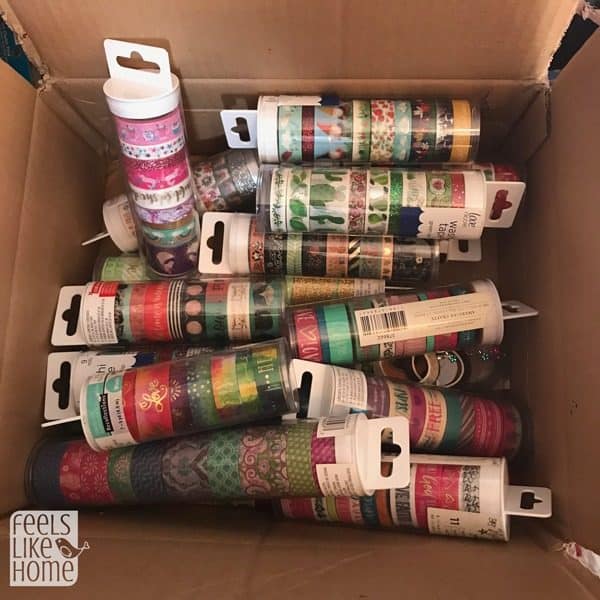 A box of washi tape