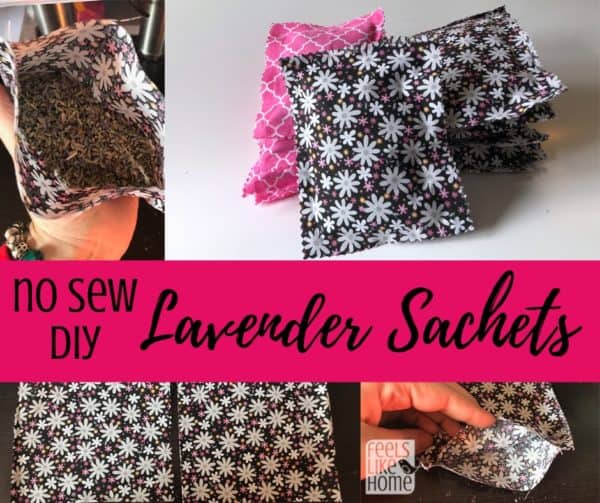 collage of lavender sachets