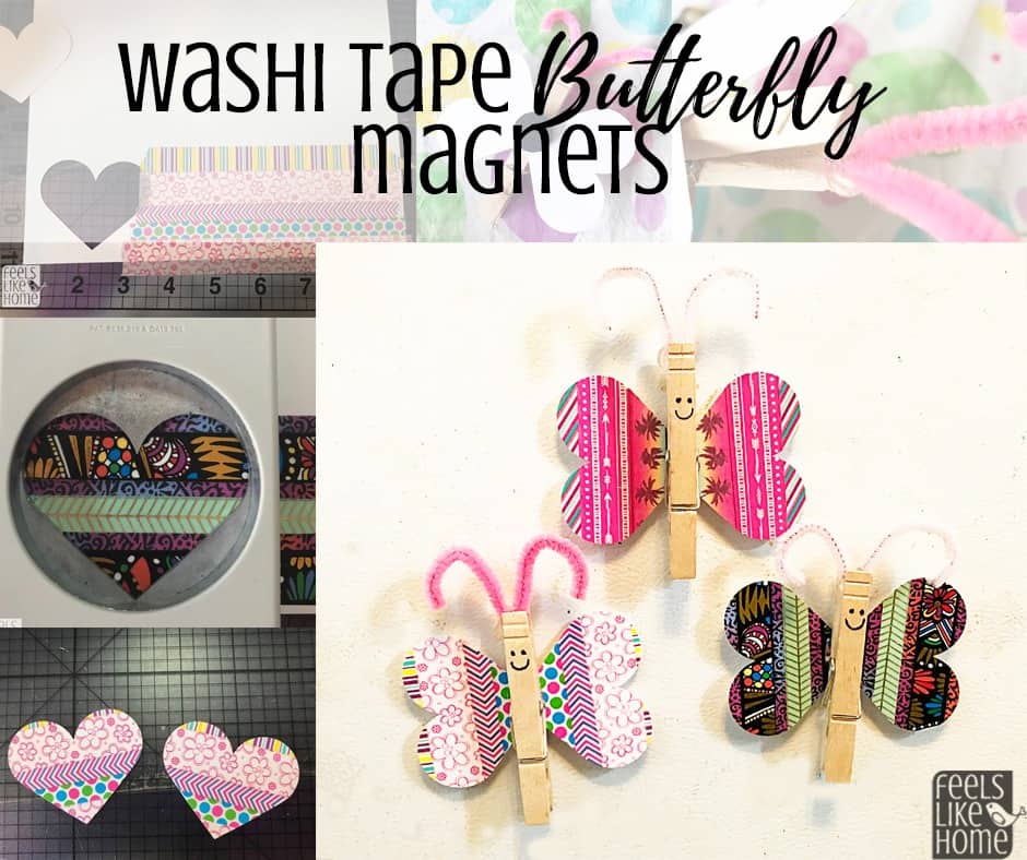 Washi Tape Butterfly Magnet Craft - Feels Like Home™