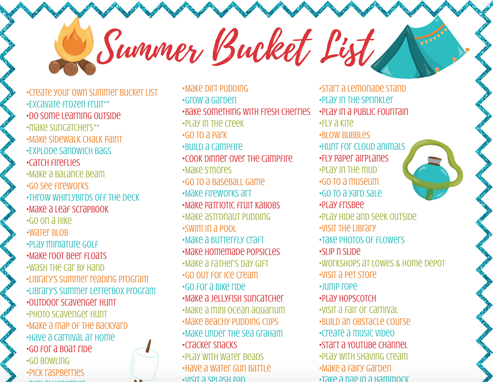 Diy Summer Bucket List Ideas