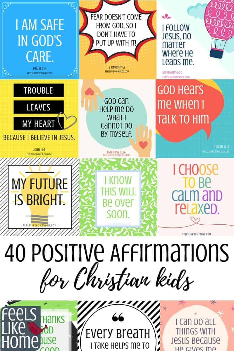 40 printable positive affirmations for christian kids especially for