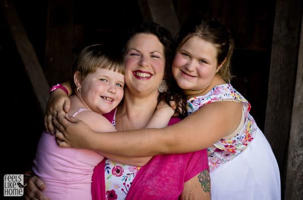 Tara Ziegmont and her family posing for the camera