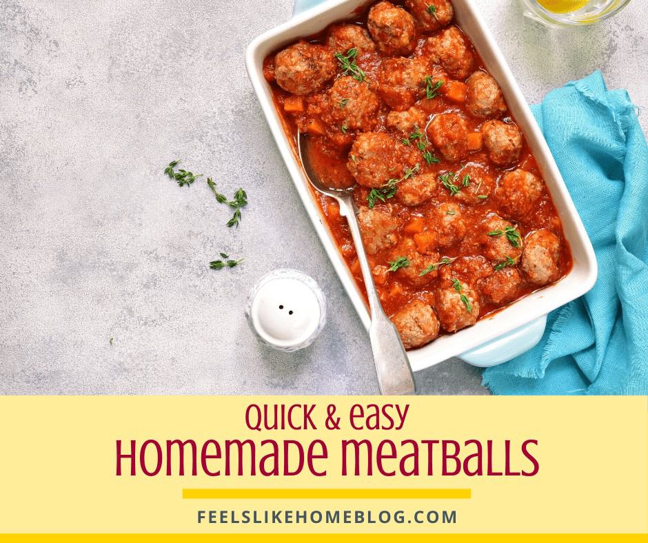 A tray of Meatballs with sauce