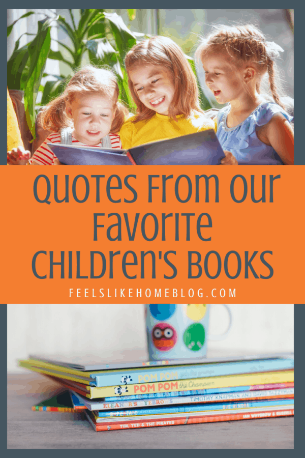 a collage of kids reading and books with the title \"quotes from our favorite children\'s books\"