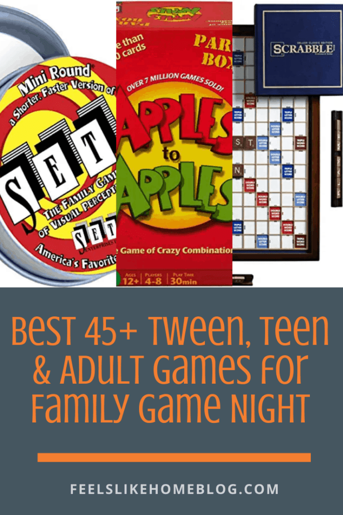 A collage of games for family game night