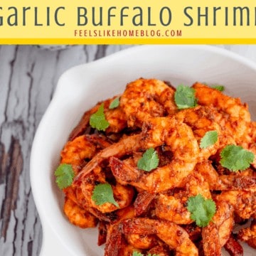 A plate of buffalo shrimp