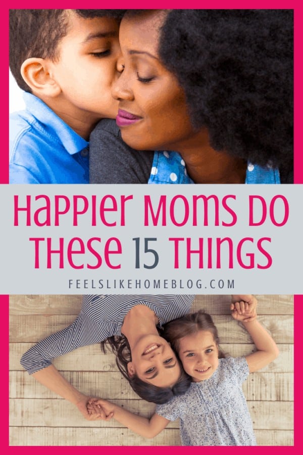 Happy moms with children