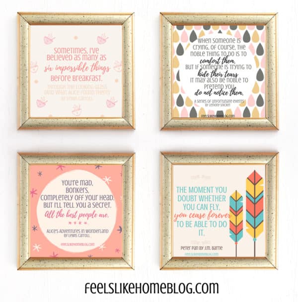 A collage of quote printables