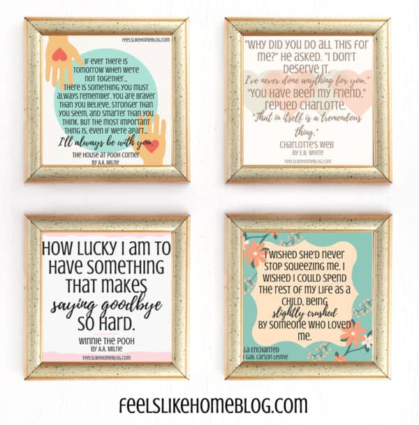 A collage of quote printable