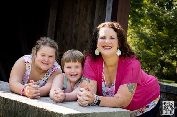 Tara Gerner with her two young daughters