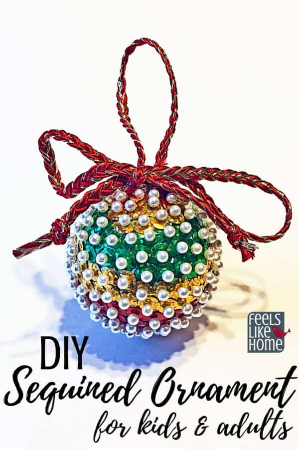 Sequin ball shop ornament craft kit