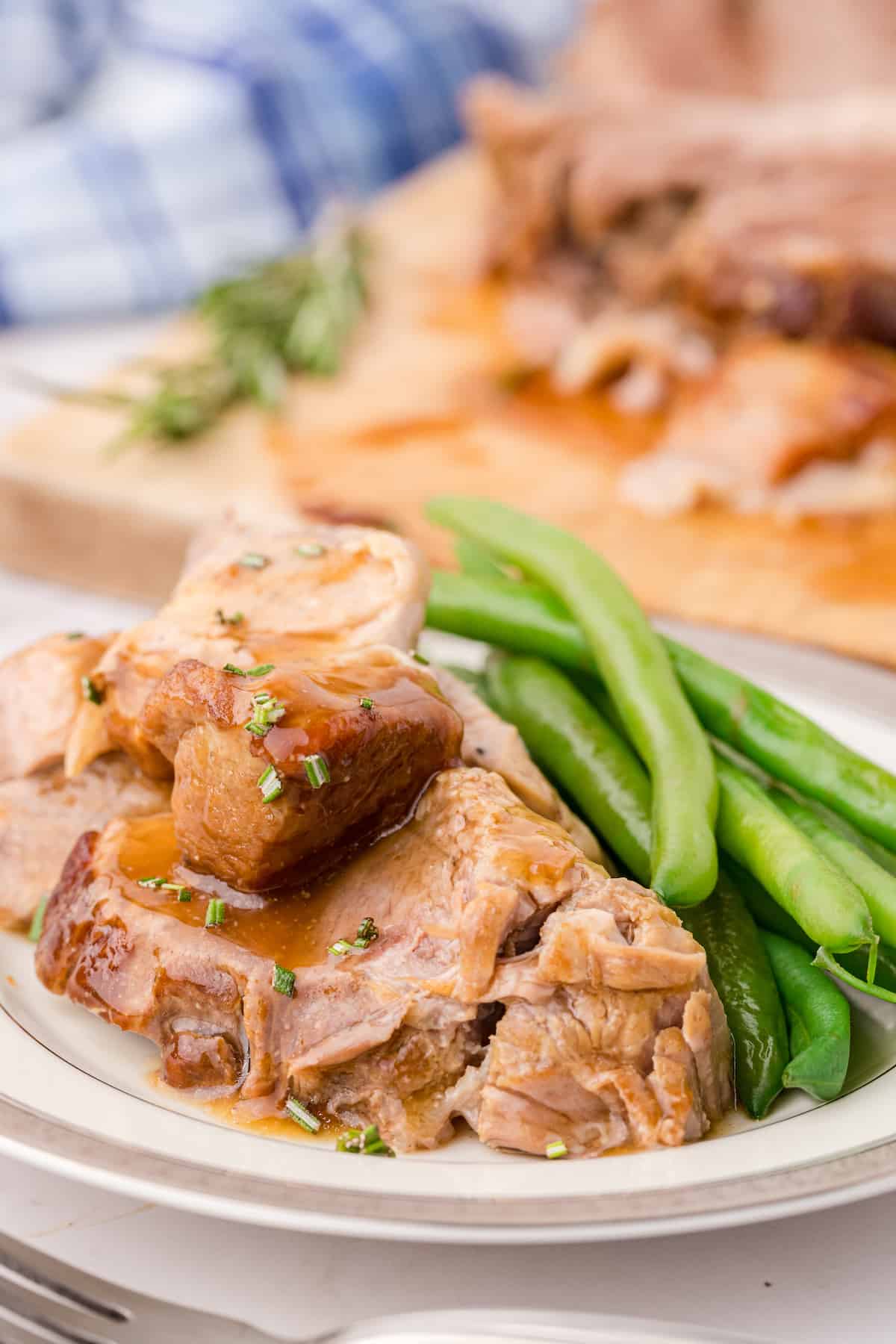 Instant Pot pot roast with green beans