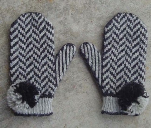 handmade knit mittens