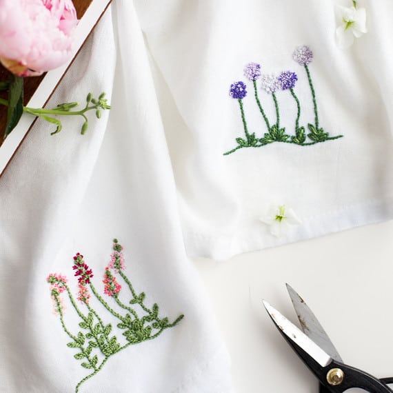 handmade embroidered towels