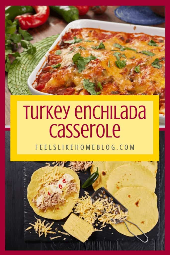 A casserole and enchiladas