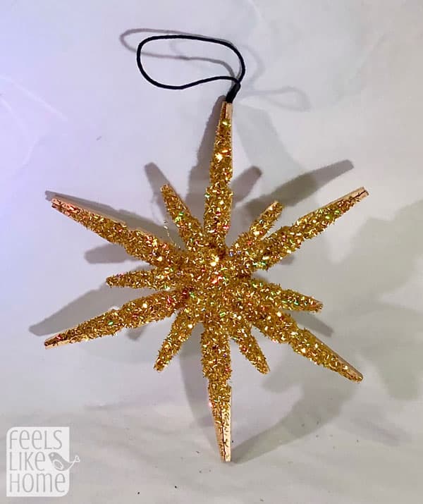 Glittered Snowflake Christmas Tree Ornament Made from Wooden ...