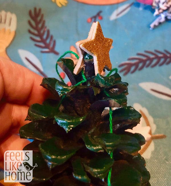 Easy Pine Cone Christmas Tree Ornament Craft for Kids - Feels Like