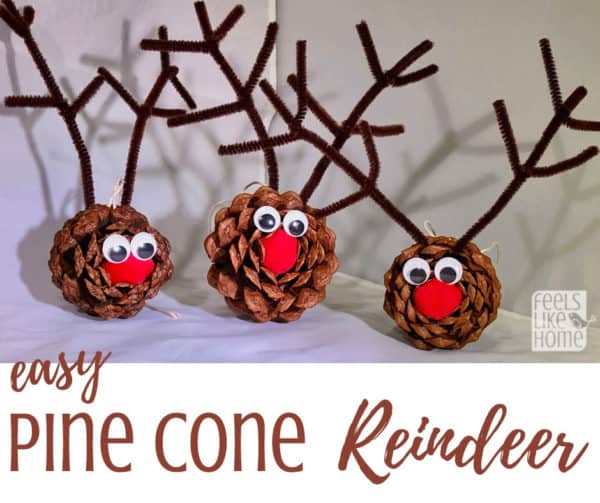 Pine cone reindeer