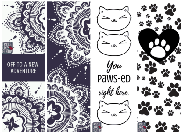 free printable coloring bookmarks feels like home