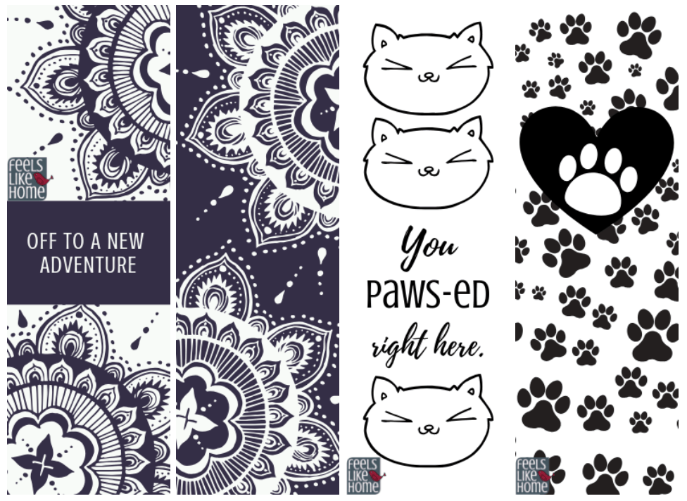 printable bookmarks black and white