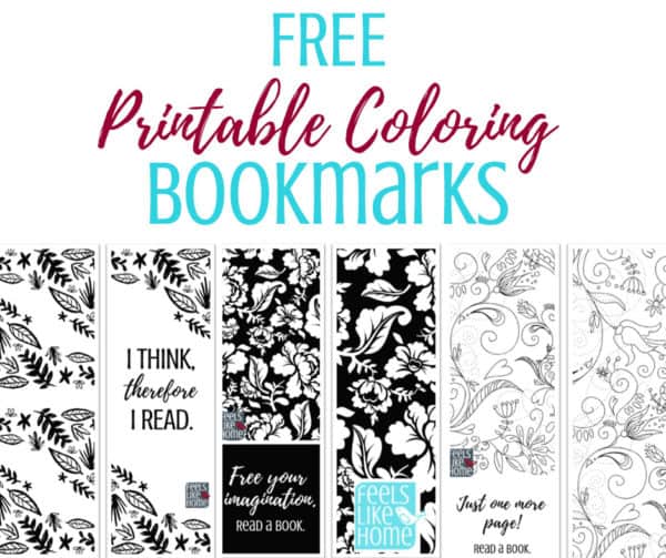 Free Printable Coloring Bookmarks - Feels Like Home™