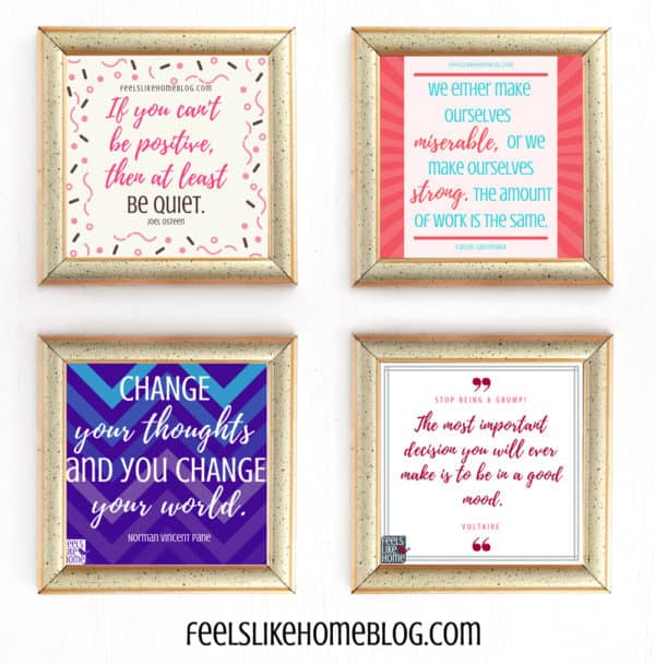 A collage of quote printables