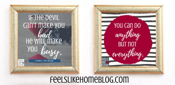 A collage of quote printables