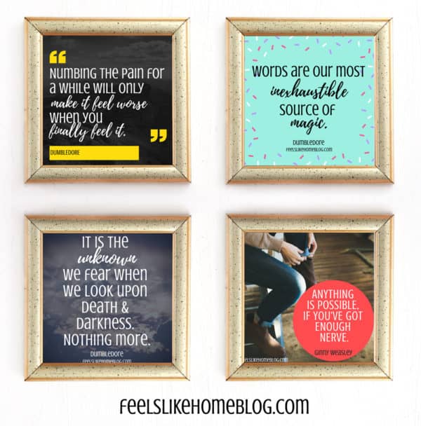 A collage of quote printables