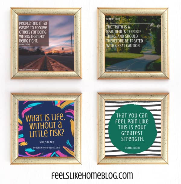 A collage of quote printables