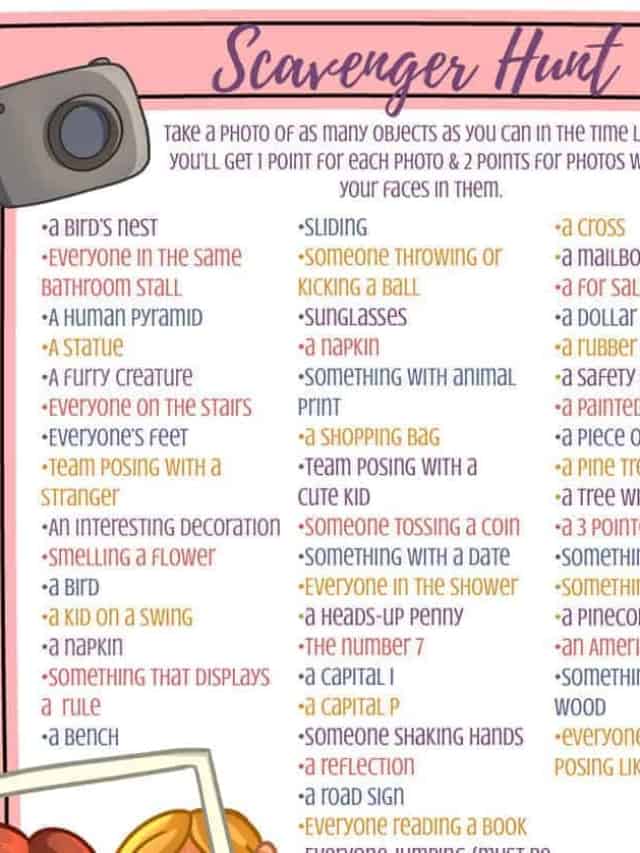 PRINTABLE PHOTO SCAVENGER HUNT FOR TWEENS, TEENS, & ADULTS STORY Feels Like Home™