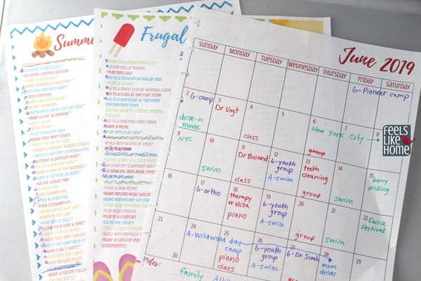 Intentional Summer Planner - Calendar and printables