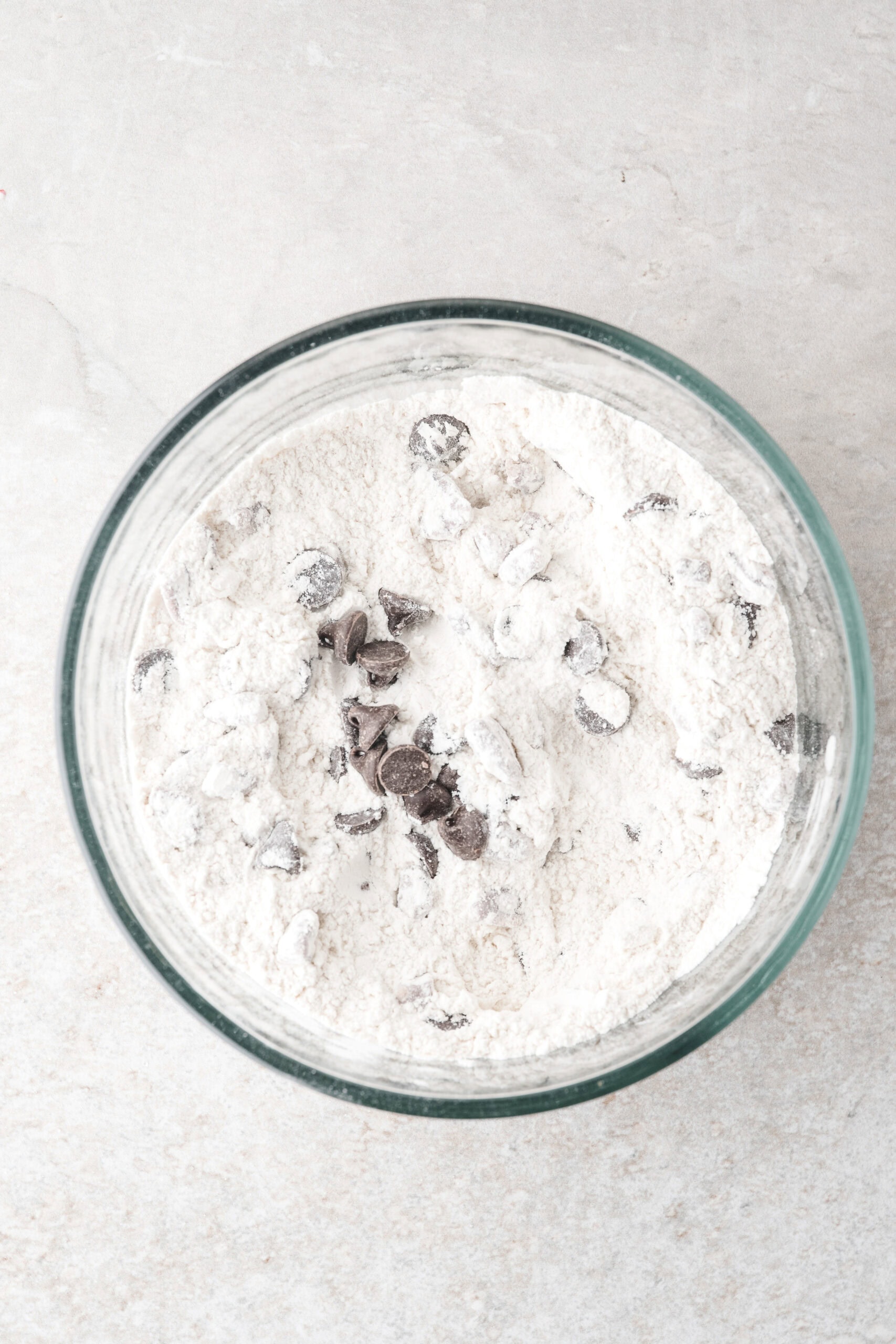 Dry ingredients mixed together to make pumpkin spice pancakes