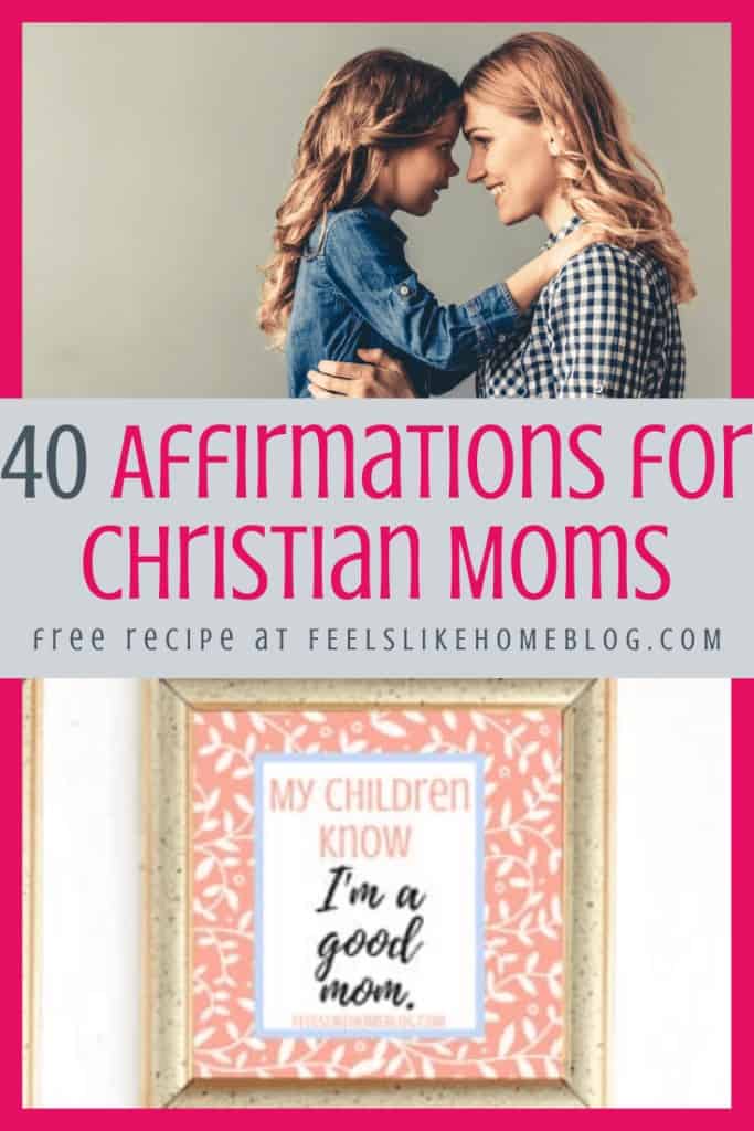 You will find tons of encouragement in these 40 printable positive affirmations cards for Christian moms. Dealing with children, your husband, motherhood, and life, these inspiring words will expose the truths of God's word in a meaningful, repeatable way.
