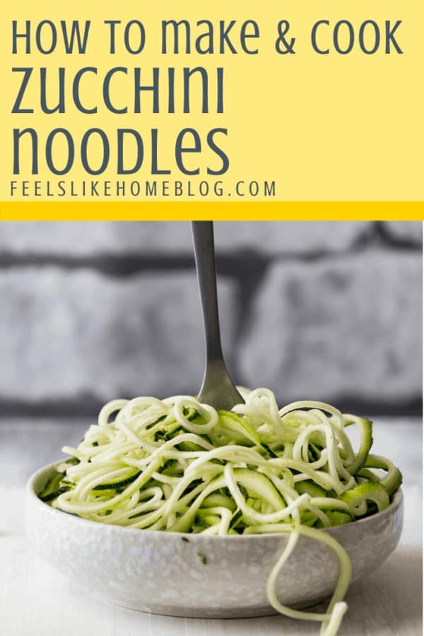 A bowl of zoodles
