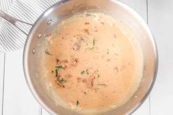 Chicken Bryan sauce finished in pot