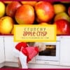 Kids standing in front of an oven with apples