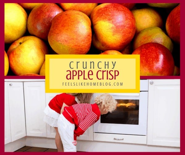 Kids standing in front of an oven with apples