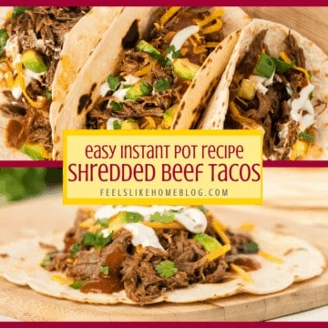 Shredded beef tacos