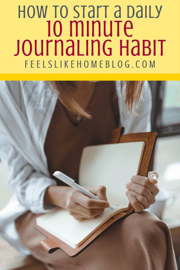 A person writing in a journal
