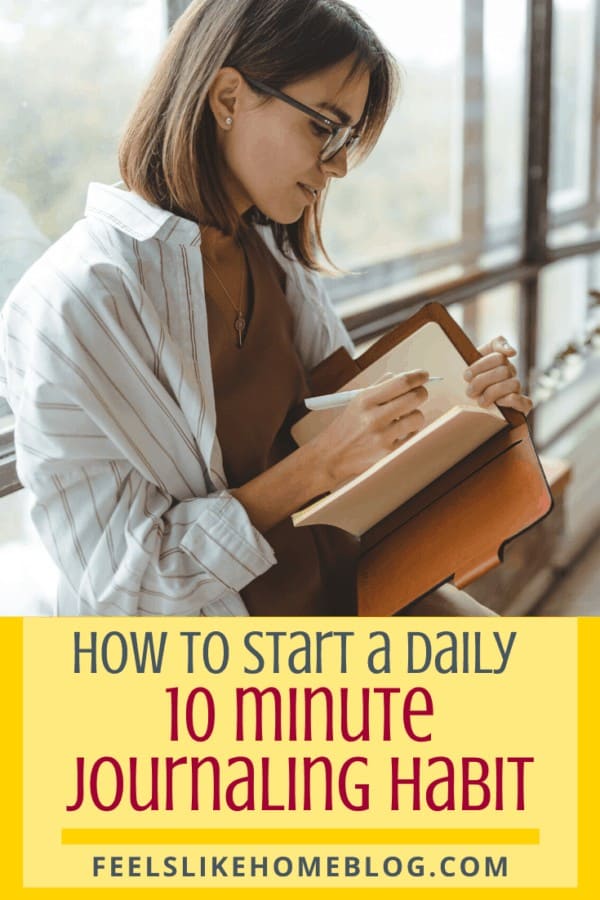 A person writing in a journal