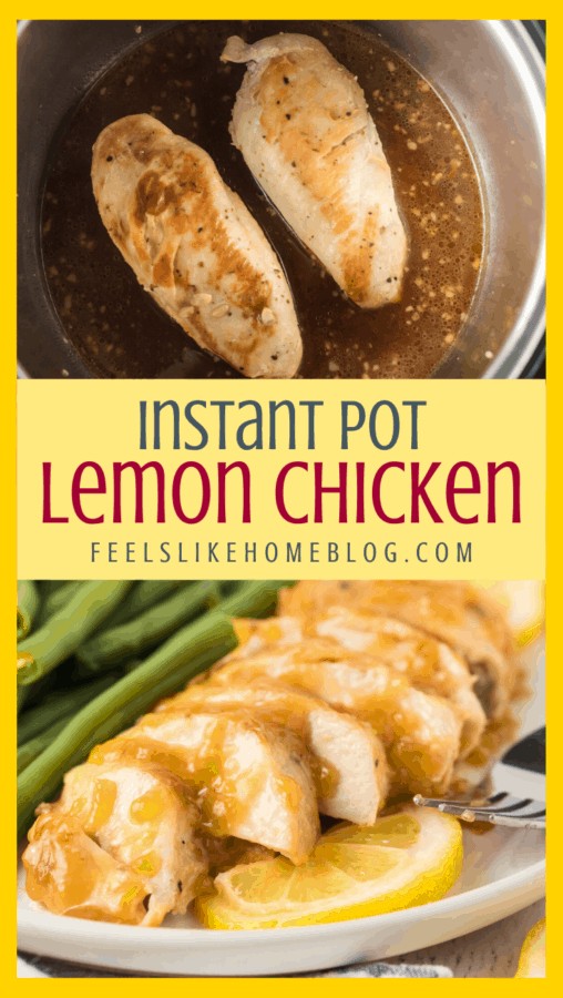 A close up of a plate of food and chicken in the Instant Pot