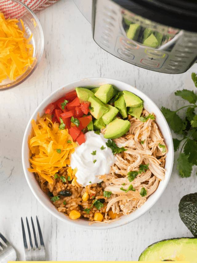CHICKEN BURRITO BOWLS IN THE INSTANT POT Story