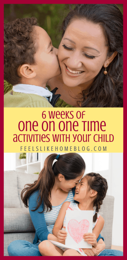 More than a month of one on one time activities with kids - These 48 ideas for one on one time for mom or dad with a son or daughter. Printable cards for use by any adult who wants to spend quality time with any child or teen. Ideas for any age.