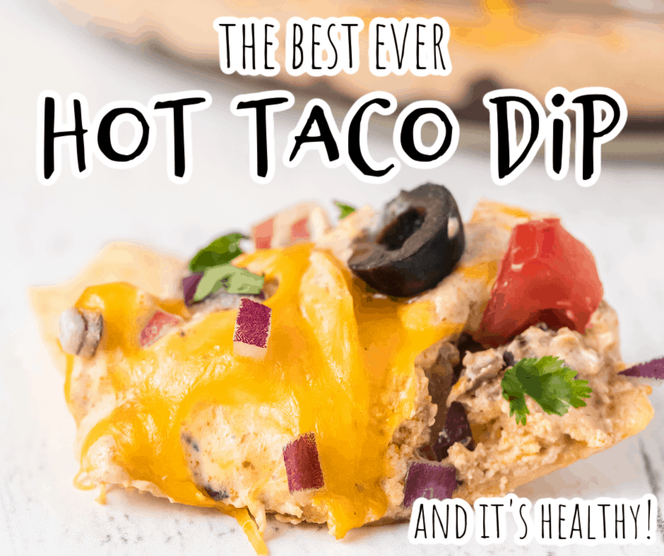 one bite of touchdown taco dip