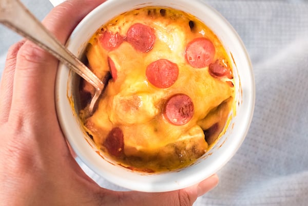 Microwave Mug Pizza In Under 5 Minutes!, Recipe