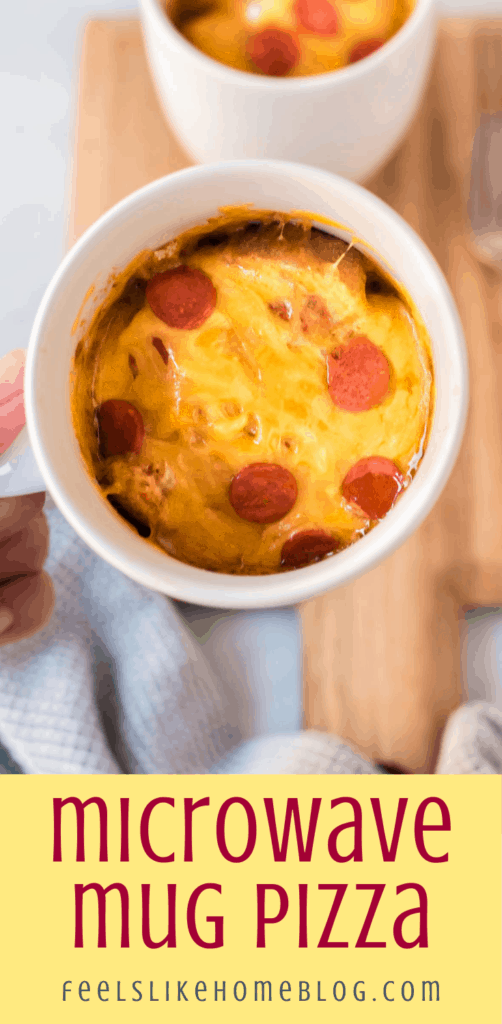 microwave pizza in a mug